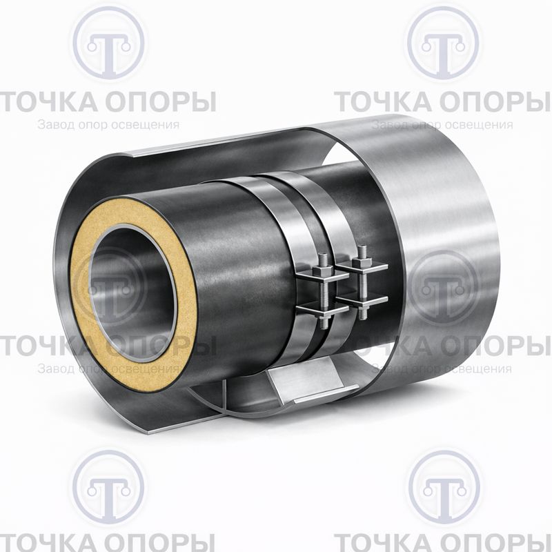 Скользящая опора для прокладки в футляре трубы ППУ Ду114/200/426